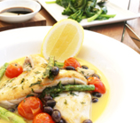 Snapper with Thyme, Tomatoes and Kalamata Olives