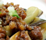Stuffed Eggplant with Peanut Sauce
