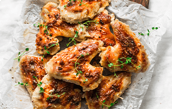 Buffalo Chicken Wings with Blue-Cheese Dip.