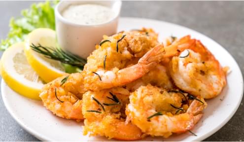 Keto “Fried” Coconut Shrimp.