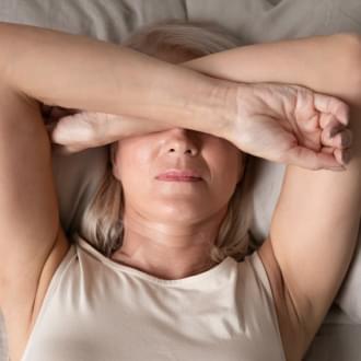 Tired woman.