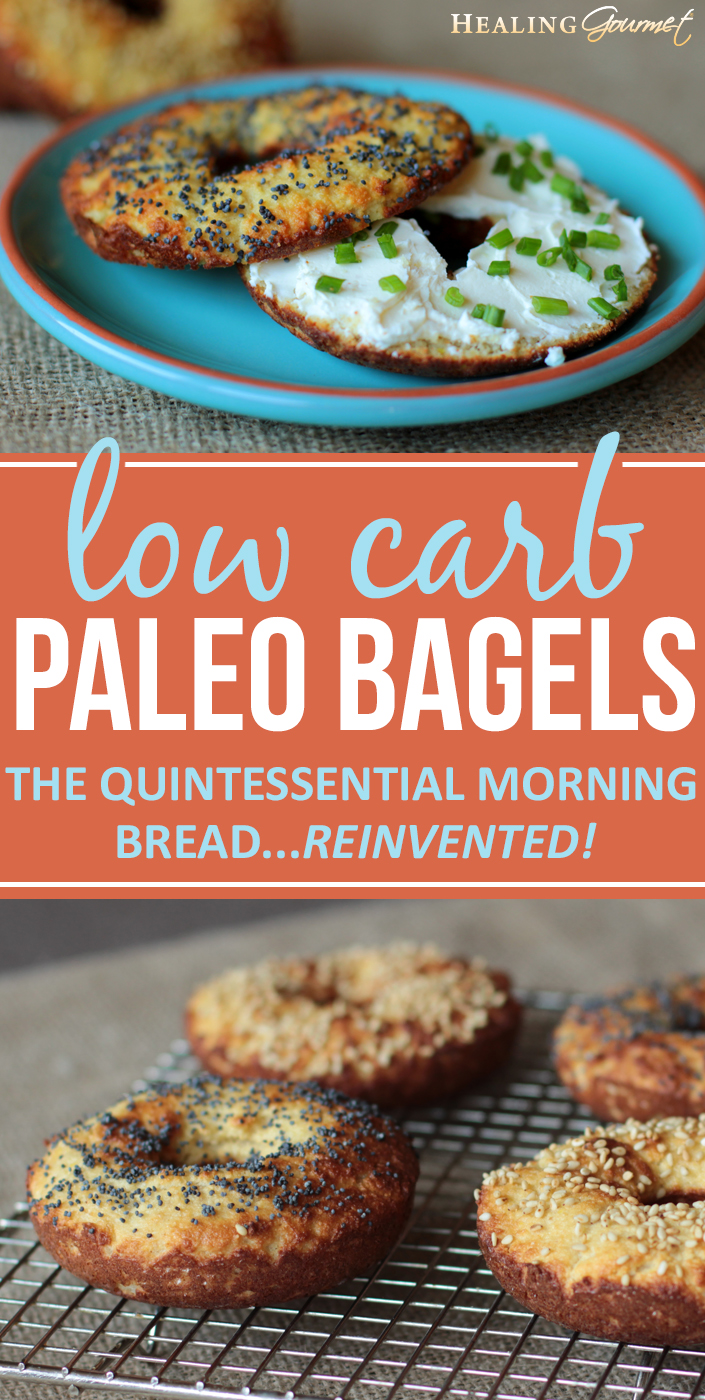 Love bagels but not the carbs and gluten? Our quick and delicious Paleo bagels are perfect for spreading with cream cheese or topping with wild salmon lox.