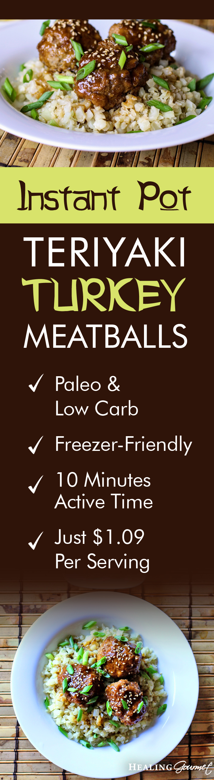 Instant Pot Teriyaki Turkey Meatballs