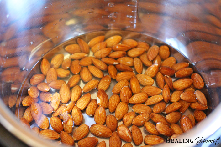 Add almonds to instant pot