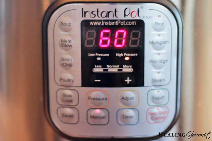 60 minutes cooking time in instant pot