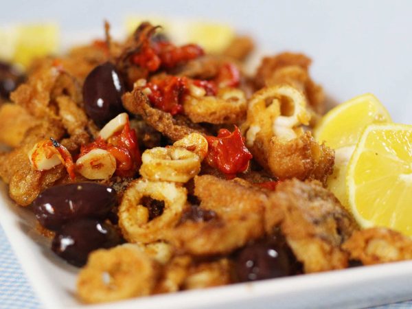 Image from a post with the title: Easy + Delicious Paleo Calamari Recipe.