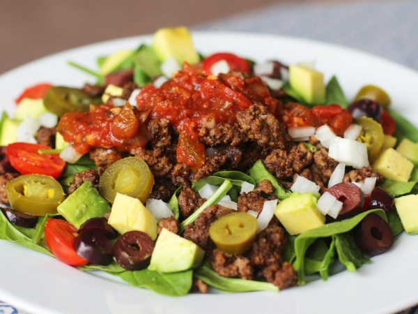 Image from a post with the title: Paleo Taco Salad (in 15 Minutes Flat!).