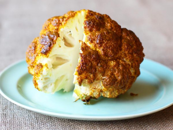 Image from a post with the title: Whole Roasted Cauliflower with Indian Spice.