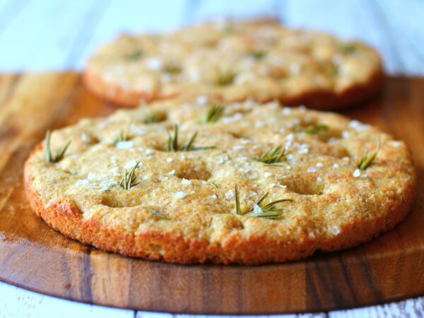 Image from a post with the title: Keto Rosemary Focaccia.